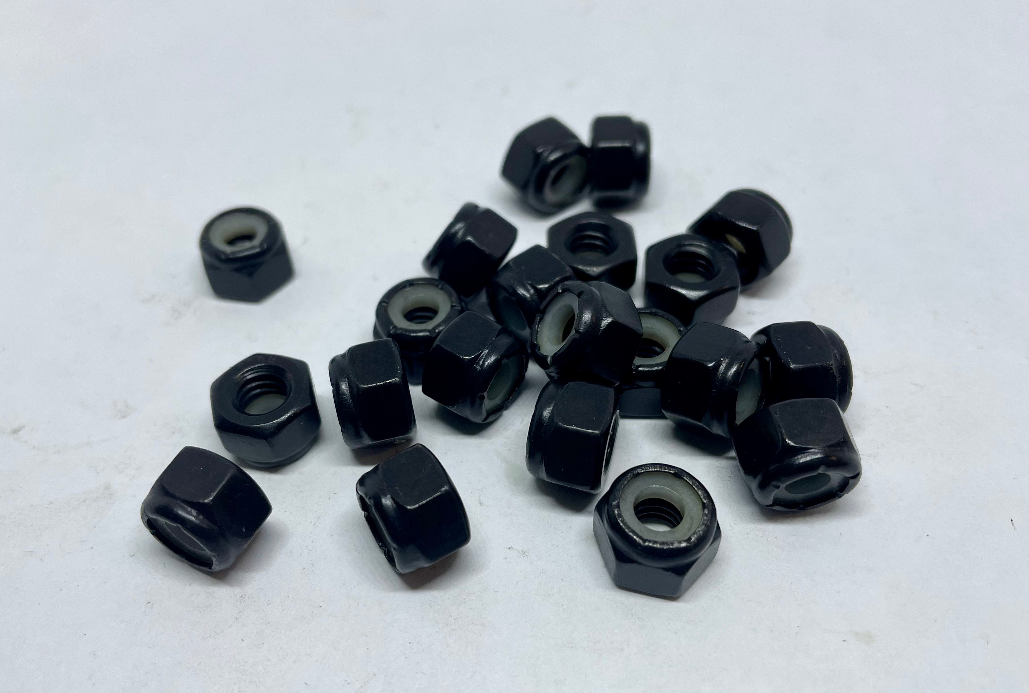 1 4 20 Nylon Insert Hex Lock Nuts Black Oxide Blacksmith Bolt