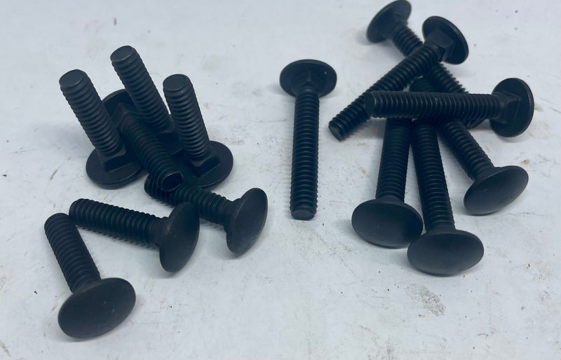 1/4"-20 x 2 1/2" Carriage Bolts, Stainless, Black Oxide