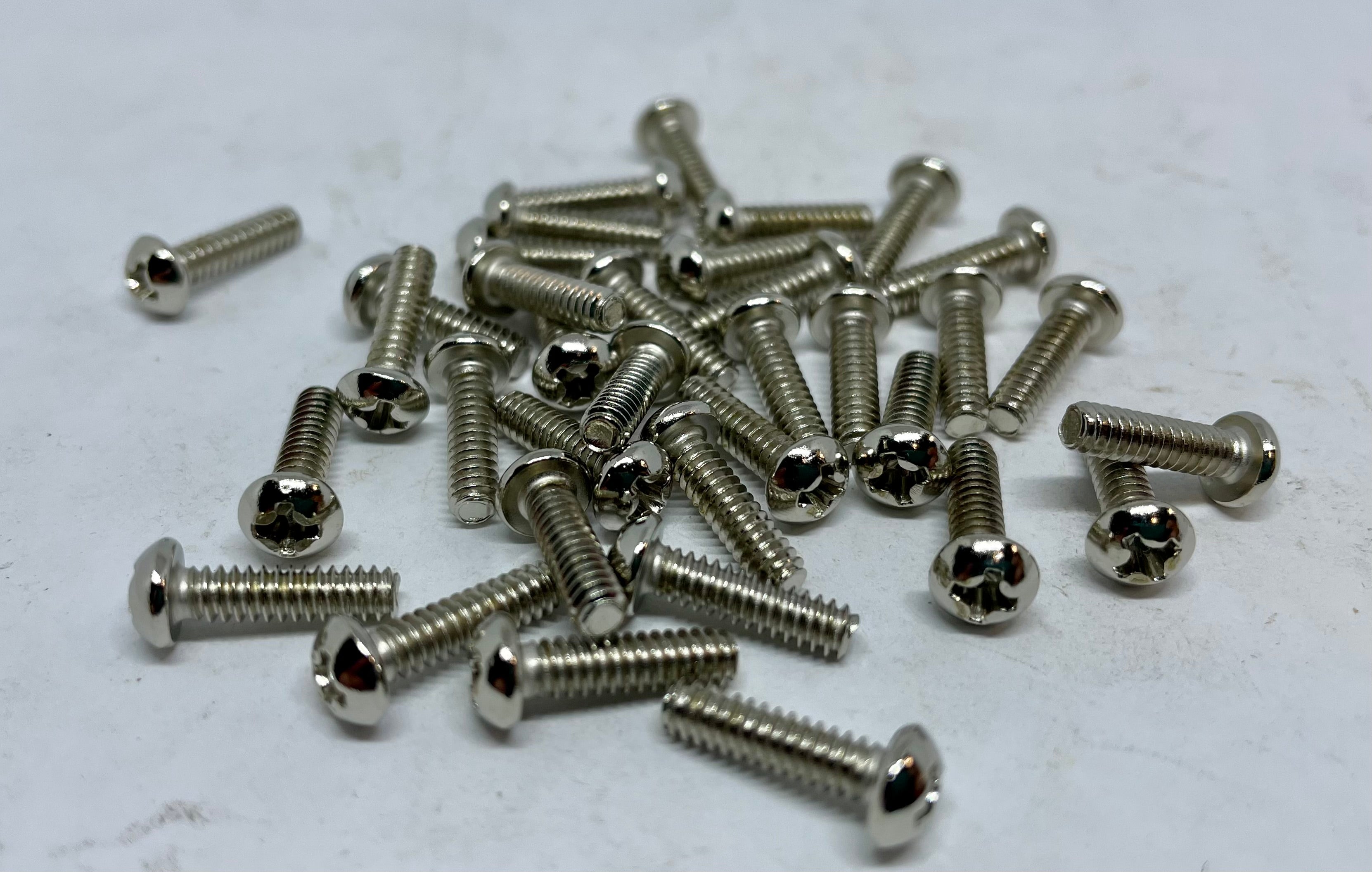 4 40 X 34 Phillips Round Head Machine Screws Nickel Blacksmith Bolt And Rivet Supply 0480