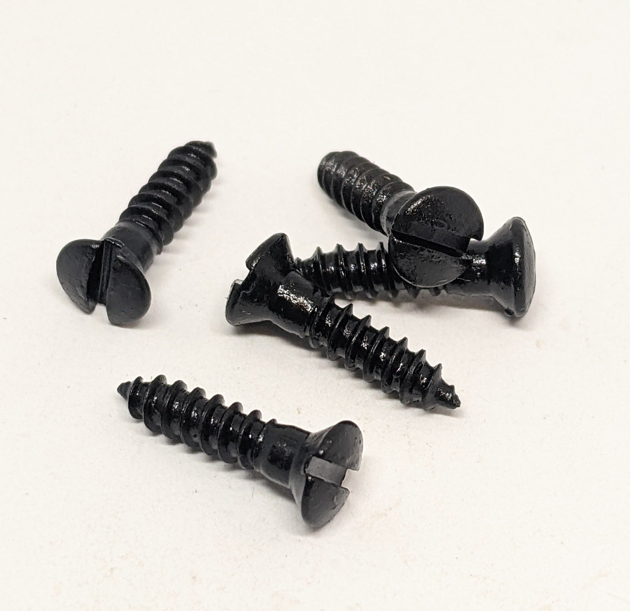 4 X 1/2" SOH Wood Screws, Black Oxide Blacksmith Bolt & Rivet Supply