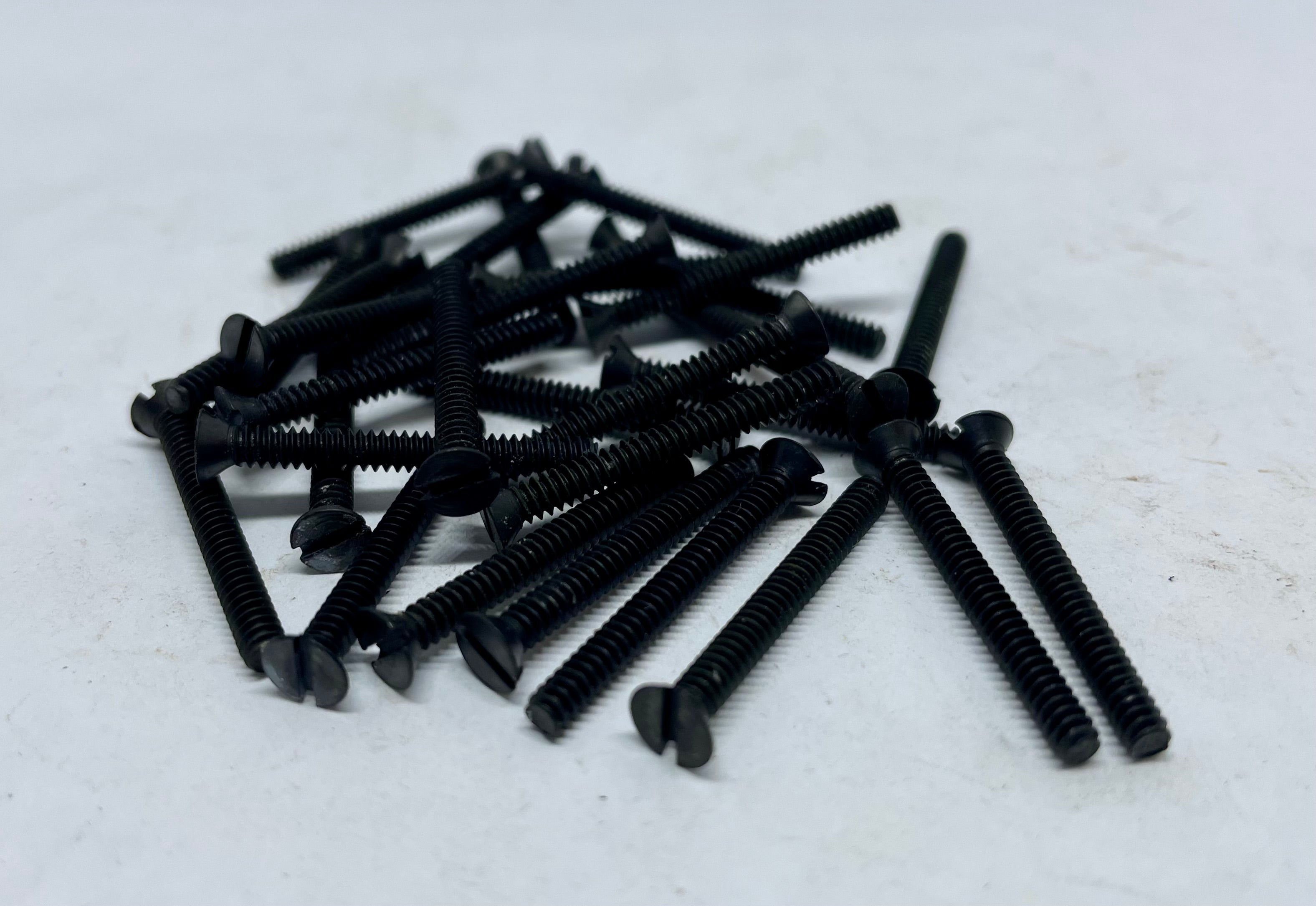 4mm X 10mm Slotted Flat Head Machine Screws Black Oxide Blacksmith