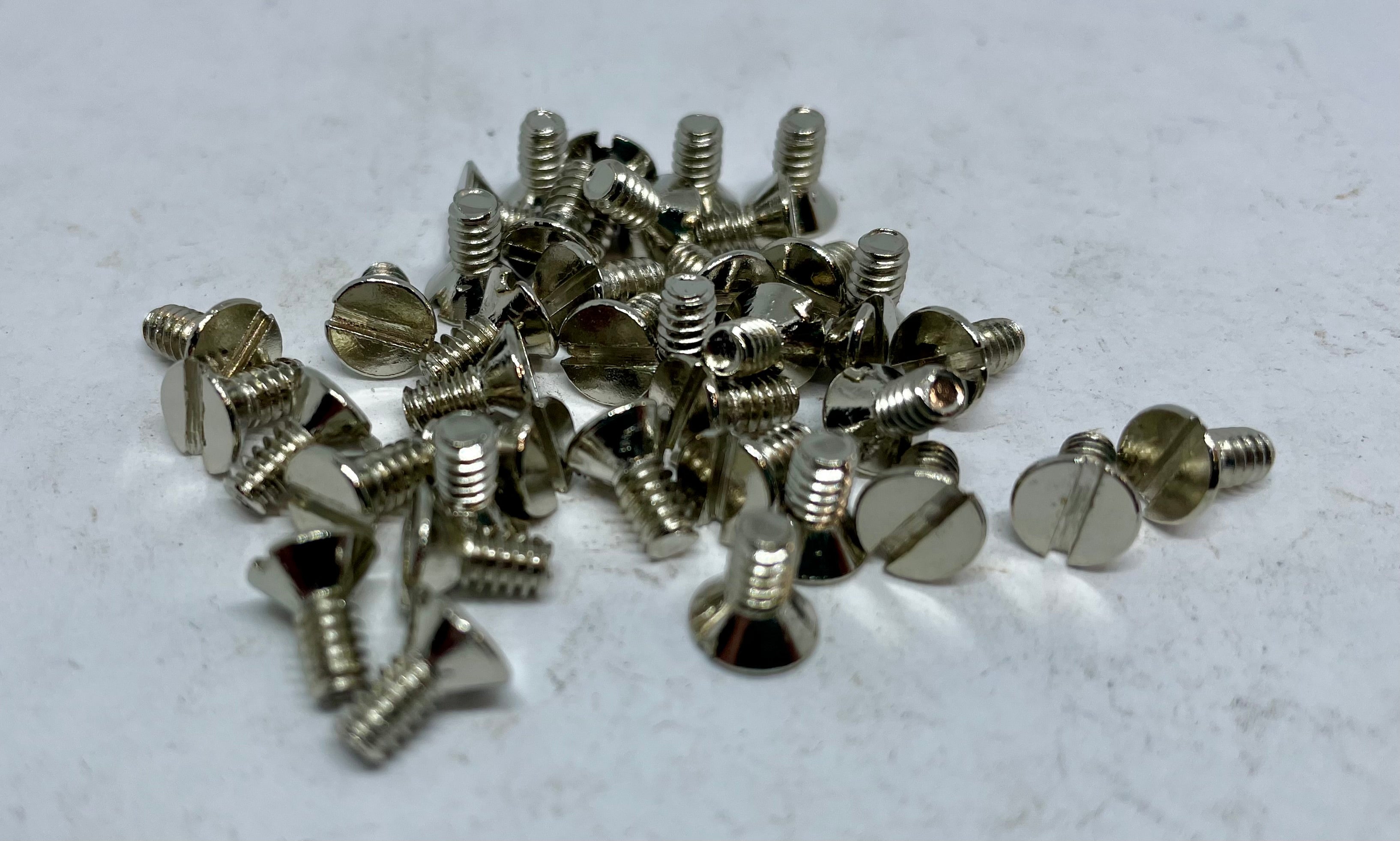 6 32 X 5 16 Slotted Flat Head Machine Screws Nickel Blacksmith