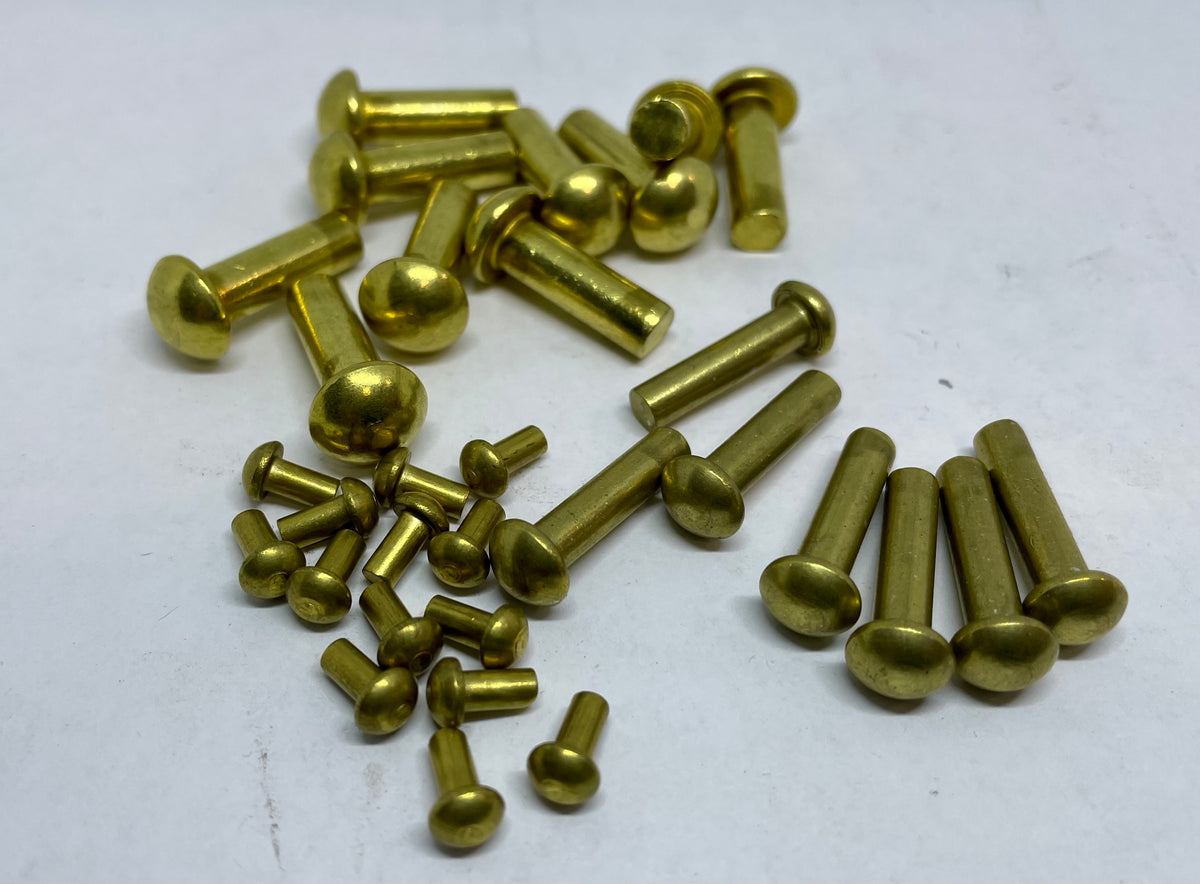 Round Head Brass Rivets Blacksmith Bolt & Rivet Supply