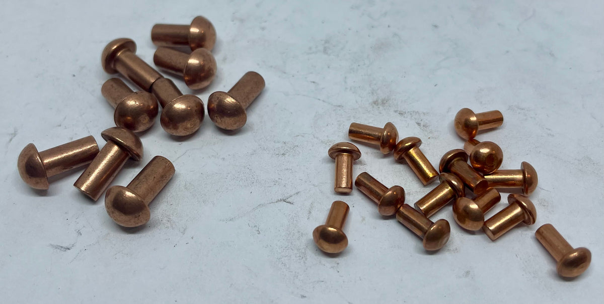 Round Head Copper Rivets – Blacksmith Bolt & Rivet Supply