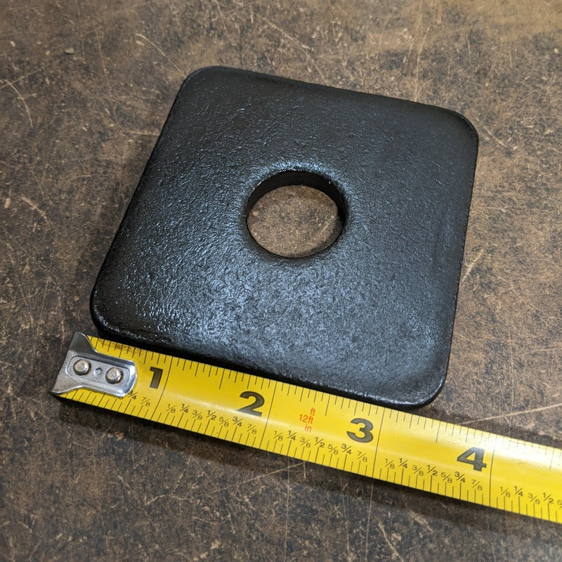 1" x 3-1/2" x 3/8" Square Plate Washers, Black Oxide