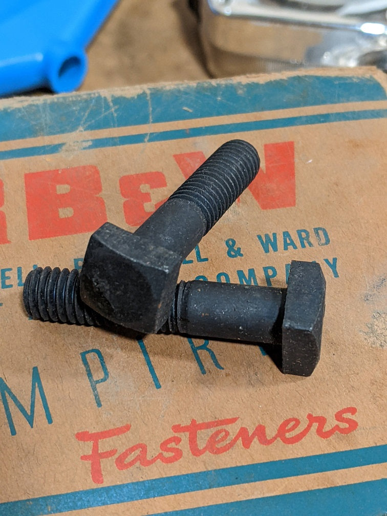 3/8"-16 x 1-3/4" Square Head Machine Bolt, Black Oxide