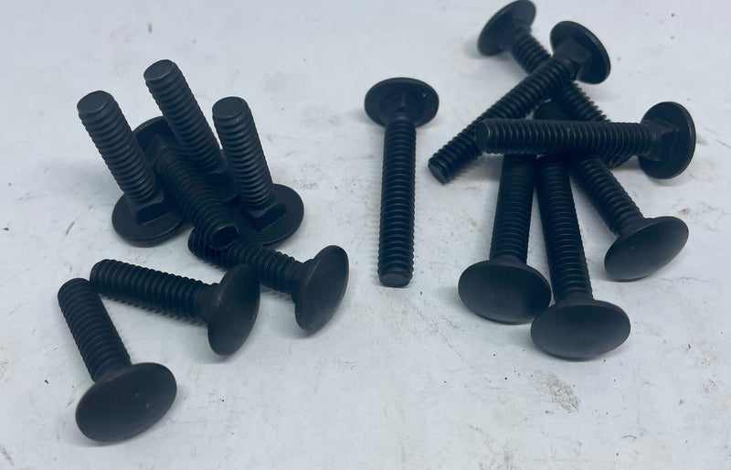 1/4"-20 x 2 3/4" Carriage Bolts, Stainless, Black Oxide