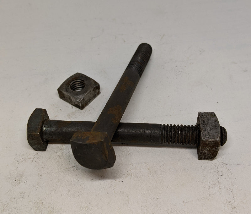 3/8"-16 x 3-1/4" Square Head Machine Bolt & Nut (New Old Stock)