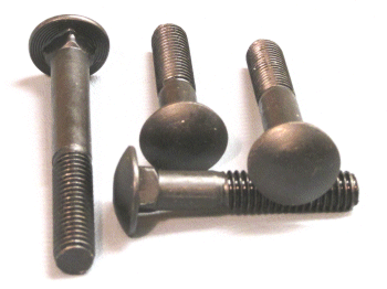 1/4"-20 x 7" Traditional Carriage Bolts, Black Oxide