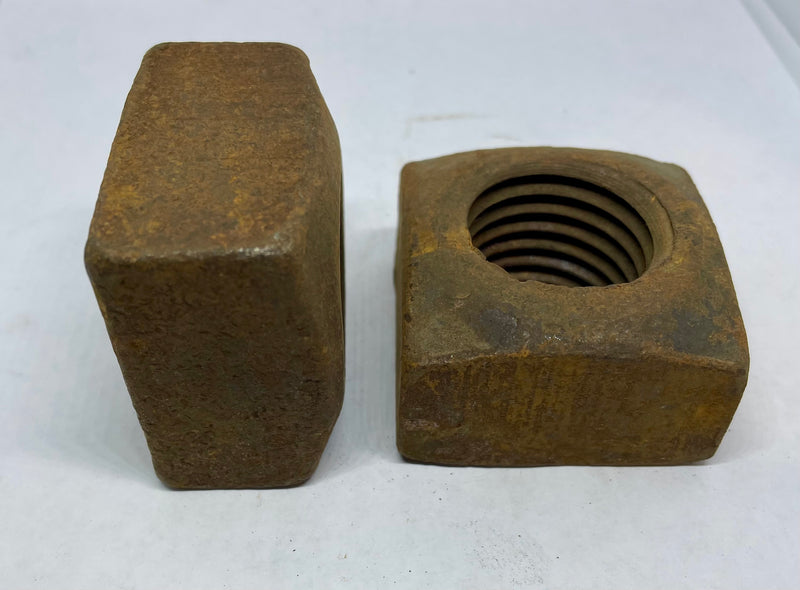 1-3/8"-6 Old Pattern Square Nuts, Plain